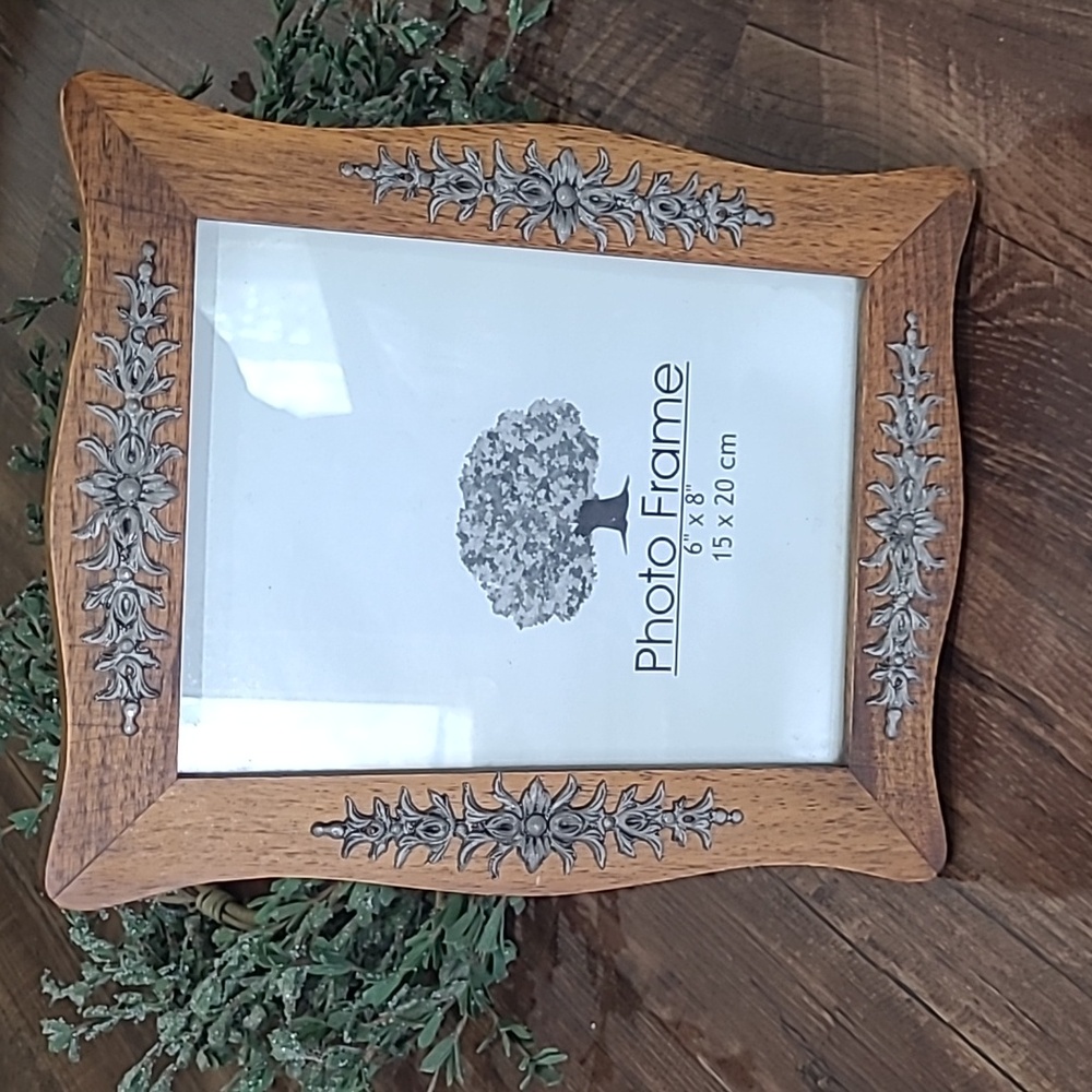 Criacoes J.Dores Wood Pewter Picture Photo Frame